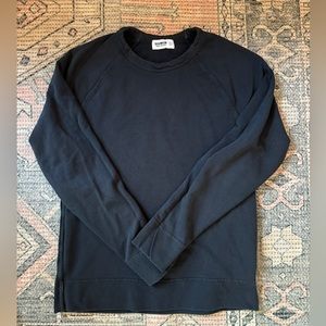 Buck Mason Crew Sweater Long Sleeve Pullover Men’s size Small in Vintage Black